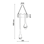 ΚΡΕΜΑΣΤΟ Φ/Σ 2ΧΕ27 BAMBOO+ΣΧΟΙΝΙ 11Χ30ΧΗ160CM max. MERLIN - Image 2