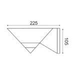 WALL ARM UFO E27 BLACK - Image 2