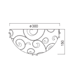 ΑΠΛΙΚΑ 1ΧΕ27 ΑΜΜΟΒΟΛΗ ΔΙΑΦΑΝΗ ΣΧΕΔΙΑ Φ30CM CHAPLIN - Image 2