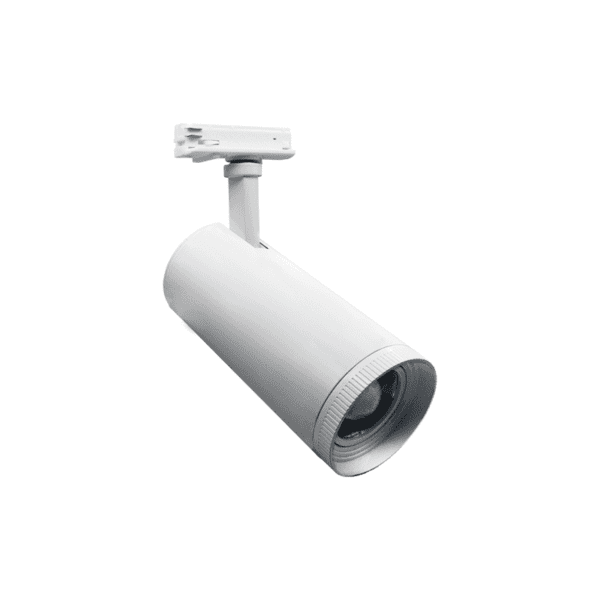 WHITE LED COB TRACK LUMINAIRE AIMY 30W 3000K 1-PH 25-50° 3150LM 230V Ra80 - Image 1