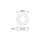 LED SLIM PANEL NM ROUND CEIL.18W 3000K 1650Lm Φ205 230V AC Ra80 - Image 2