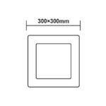 LED SLIM PANEL WHITE SQUARE CEIL.24W 3000K 2200Lm Φ288 230V AC Ra80 - Image 2