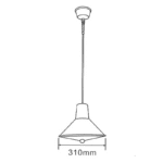 ΚΑΜΠΑΝΑ Φ310 Ε27 MAX 36W IP45 ΜΠΛΕ - Image 2