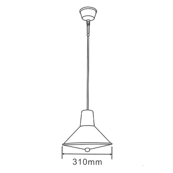 ΚΑΜΠΑΝΑ Φ310 Ε27 MAX 36W IP45 ΜΠΛΕ - Image 2