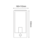 ^ΜΑΥΡΟ ΕΠΙΤΟΙΧΟ ΦΩΤΙΣΤΙΚΟ CELIA 1XE27 IP44 ΜΕ ΔΙΑΦΑΝΟ ΓΥΑΛΙ & ΑΙΣΘΗΤΗΡΑ ΚΙΝΗΣΗΣ-ΜΕΡΑΣ ΝΥΧΤΑΣ - Image 2