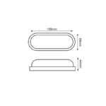 LED PC WHITE WALL LUMINAIRE 230V AC IP65 10W 900lm 3000K 110° Ra80 - Image 2