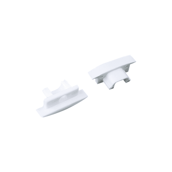 SET OF WHITE PLASTIC END CAPS FOR P108