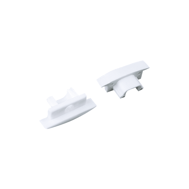 SET OF WHITE PLASTIC END CAPS FOR P108