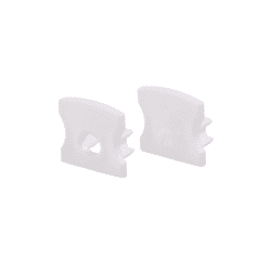 SET OF WHITE PLASTIC END CAPS FOR PROFILE P113