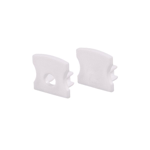 SET OF WHITE PLASTIC END CAPS FOR PROFILE P113