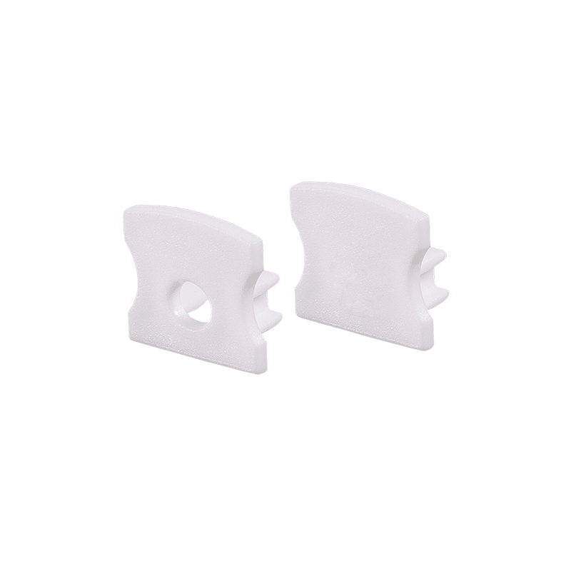 SET OF WHITE PLASTIC END CAPS FOR PROFILE P113