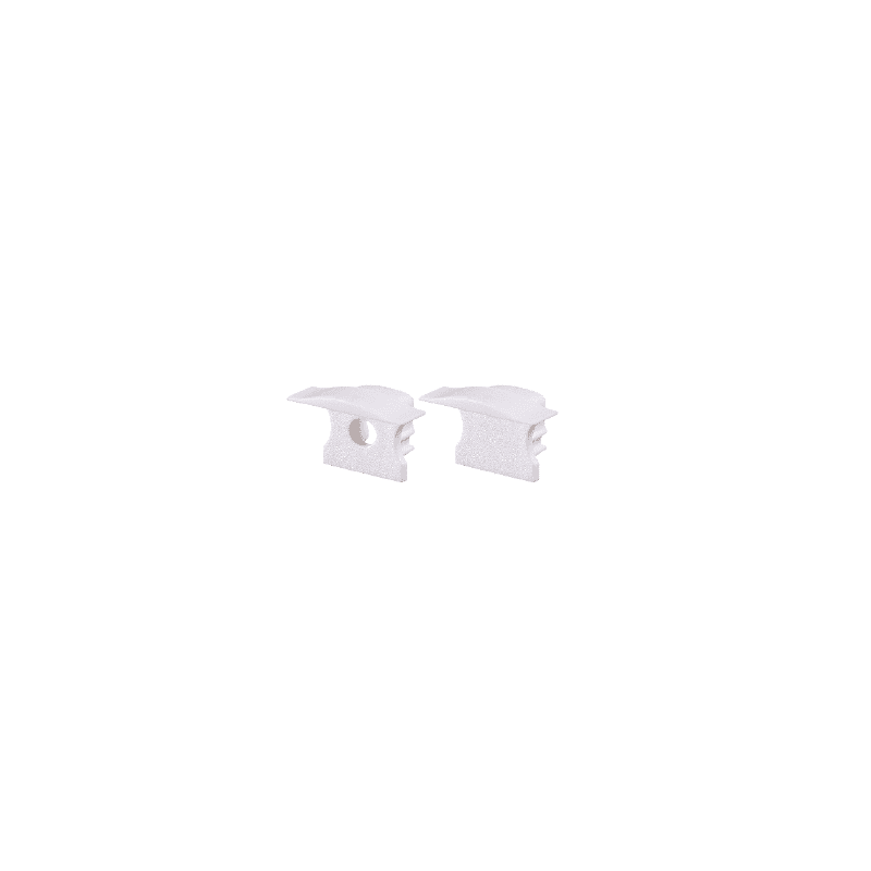 SET OF WHITE PLASTIC END CAPS FOR PROFILE P115