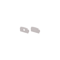 SET OF GREY PLASTIC END CAPS FOR P125 1PC WITH HOLE & 1PC WITHOUT HOLE