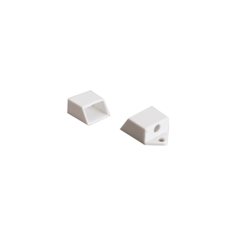 SET OF WHITE PLASTIC END CAPS FOR P151