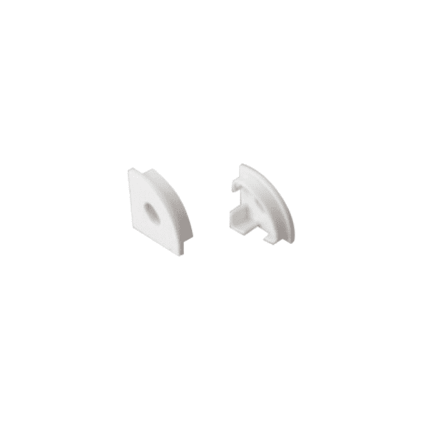 SET OF WHITE PLASTIC END CAPS FOR P161