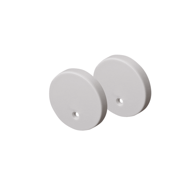 SET OF SILVER PLASTIC END CAPS FOR PROFILE P230