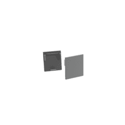 SET OF SILVER PLASTIC END CAPS FOR PROFILE P3235 - SET 2PCS WITHOUT HOLES