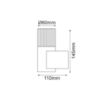 NETTO UP CLEAR 2W LED 3000K 230V GREY - Image 2