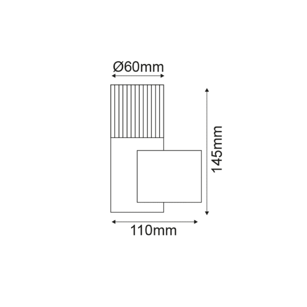 NETTO UP CLEAR 2W LED 3000K 230V GREY - Image 2
