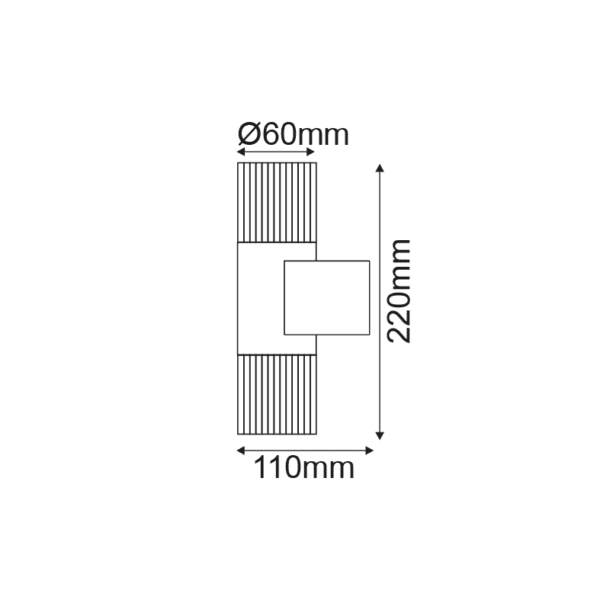 NETTO UP-DOWN CLEAR 2W LED 3000K 230V GREY - Image 2