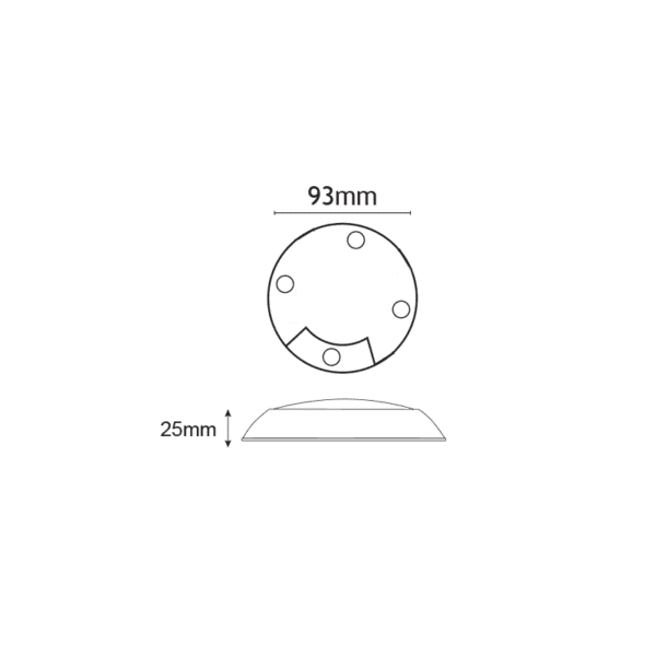 ΠΛΑΚΕΤΑ LED 2.6W ΜΕ ΚΑΛΩΔΙΟ IP66 4000K 12V DC - Image 2