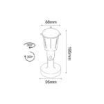 LED PP GREY SPOT LIGHT 230V IP54 6W 3000K 480Lm SMD120°Ra80 - Image 2