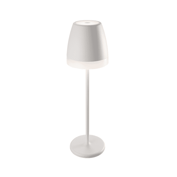 ^LED SMD TABLE BATTERY LUMINAIRE 2W 150LM 38° 3.000K MATT WHITE CRI80 IP54