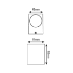 ^GU10 WALL LUMINAIRE 230V AC MATT WHITE IP65 MAX.35W - Image 2