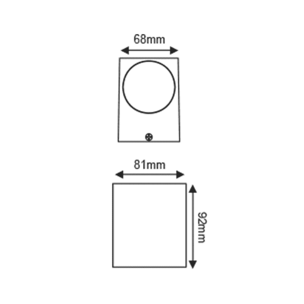 ^GU10 WALL LUMINAIRE 230V AC MATT WHITE IP65 MAX.35W - Image 2