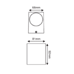 ^LED HP WALL LUMINAIRE 4W 230LM 40° 230V AC 3.000K DARK GREY CRI80 IP65 30.000HRS - Image 3