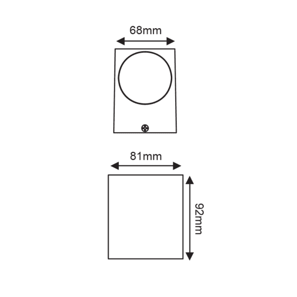 ^LED HP WALL LUMINAIRE 4W 230LM 40° 230V AC 3.000K DARK GREY CRI80 IP65 30.000HRS - Image 3