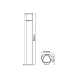 ^LED SMD POST LUMINAIRE 7W 410LM 340° 230V AC 3.000K DARK GREY CRI80 IP54 30.000HRS - Image 5