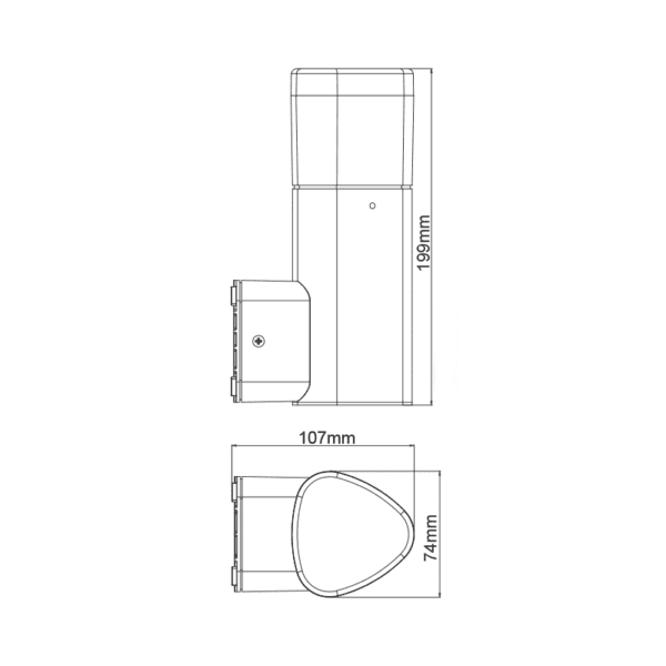 ^LED SMD WALL LUMINAIRE 7W 410LM 340° 230V AC 3.000K DARK GREY CRI80 IP54 30.000HRS - Image 3