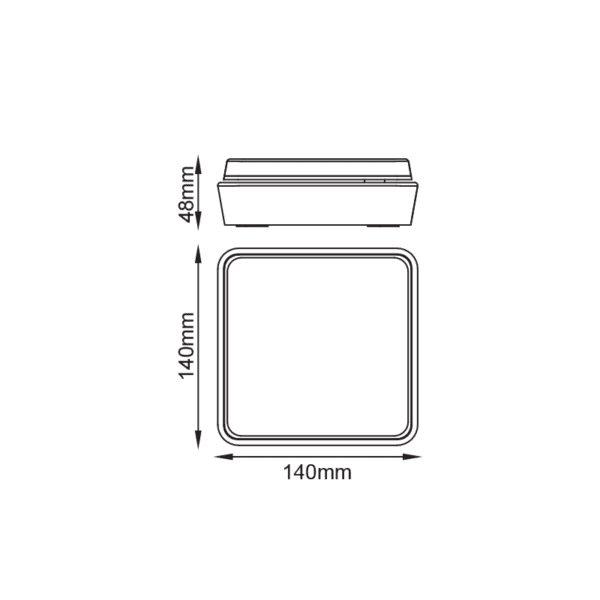 ^LED SMD WALL LUMINAIRE 12W 650LM 110° 230V AC 3.000K DARK GREY CRI80 IP54 30.000HRS - Image 3