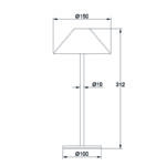 ^LED SMD TABLE BATTERY LUMINAIRE 3W 140LM  3.000K MATT WHITE 270°  CRI80 IP54 - Image 2