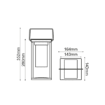 ^LED SMD TABLE BATTERY LUMINAIRE 3W 150LM 180° 3.000K DARK GREY CRI80 IP54 - Image 2