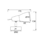 ΣΠΟΤ Ι ΓΥΑΛΙ ΜΠΡΟΝΖΕ 40W E14 KAMET - Image 2