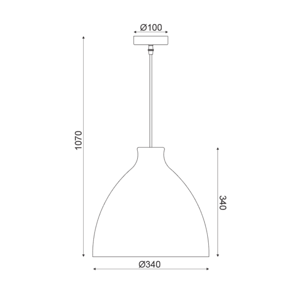 ΚΡΕΜΑΣΤΟ Φ/Σ 1ΧΕ27 ΚΑΦΕ ΚΑΛΑΜΙ Φ34ΧΗ107CM OIA - Image 2
