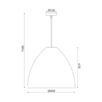 ΚΡΕΜΑΣΤΟ Φ/Σ 1ΧΕ27 ΚΑΛΑΜΙ Φ45ΧH119CM OIA - Image 2