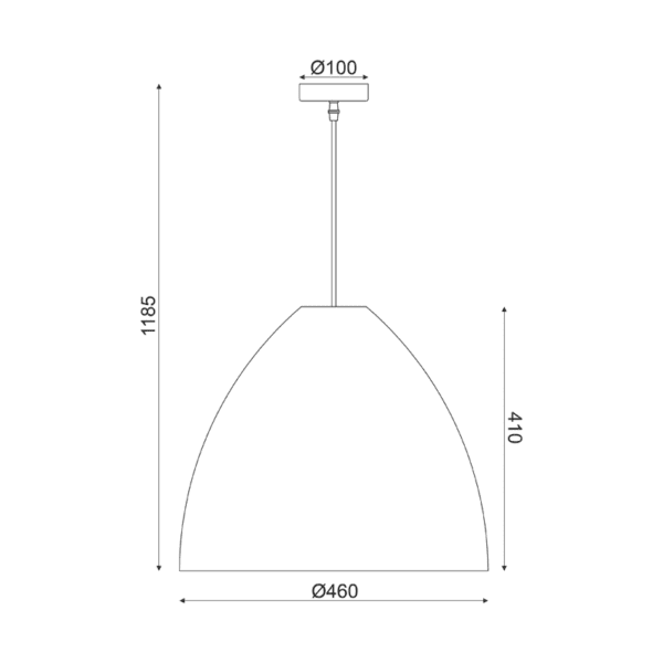 ΚΡΕΜΑΣΤΟ Φ/Σ 1ΧΕ27 ΚΑΛΑΜΙ Φ45ΧH119CM OIA - Image 2
