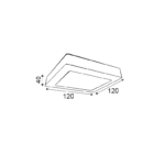 NETTO SQUARE NM CEIL.LED SLIMPANEL 8W 6000K 520Lm230V 120X120 Ra80 - Image 2