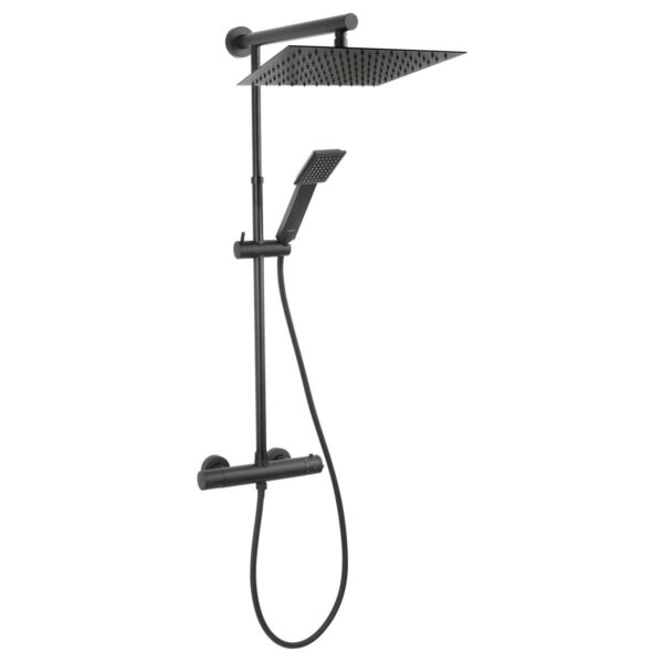 Θερμοστατική μπαταρία σταθερού ντους TREVI SQUARE Black NP75SQ-TRV7U-BL FERRO - Image 1