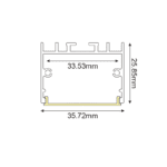CORA ΠΡΟΦΙΛ ΑΛΟΥΜΙΝΙΟΥ P217 ΜΕ ΟΠΑΛ PC ΚΑΛΛΥΜΑ 2m/pc - Image 2