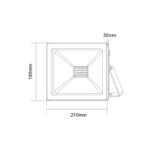 BLACK LED SMD FLOOD LUMINAIRE IP66 70W 3000K 6000Lm 230V RA80 - Image 2