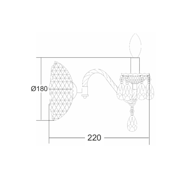 ΑΠΛΙΚΑ ΔΙΑΦΑΝΗΣ ΑΚΡΥΛΙΚΗ 1X40W E14 PEGASUS - Image 2