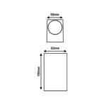 GU10 WALL LUMINAIRE PLASTIC 230V AC DARK GREY IP65 MAX.2X3W LED - Image 4