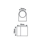 GU10 WALL LUMINAIRE PLASTIC 230V AC DARK GREY IP65 MAX.2X3W LED - Image 2