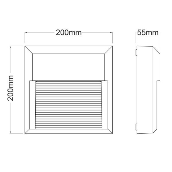 NETTO ΑΠΛΙΚΑ ΛΕΥΚΗ ΕΠΙΤΟΙΧΗ  PC 230V IP65 8W 3.000K 430LM - Image 2