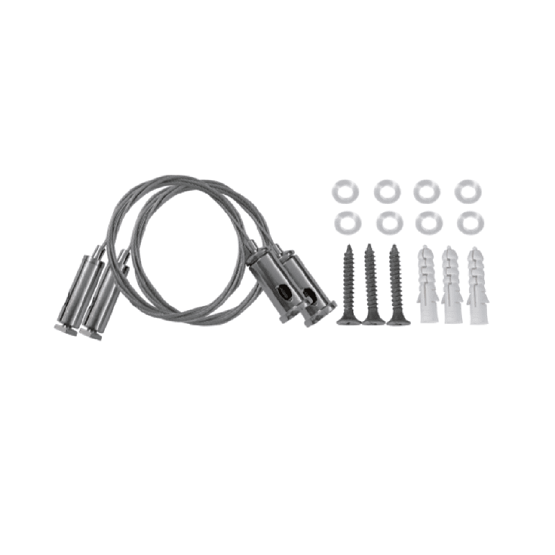 HANGING KIT FOR PROFILE WITH 1PC STEEL WIRE 2m & INSTALLATION ACCESSORIES