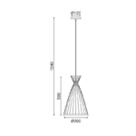 ^ΚΡΕΜΑΣΤΟ Φ/Σ 1ΧΕ27 BAMBOO D30XH154CM SERIFOS - Image 2